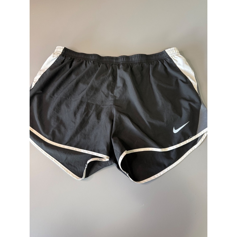 Nike Women Tempo Running Shorts Black White Grey Athletic Gym Workout 30 Waist